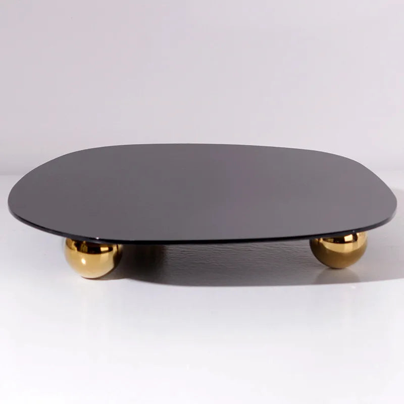 Afralia™ Round Ball High-Footed Jewelry Tray for Home Decor & Organization