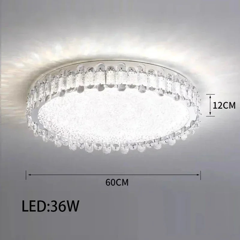 Afralia™ Crystal LED Ceiling Chandelier Rings for Home Decor & Living Room