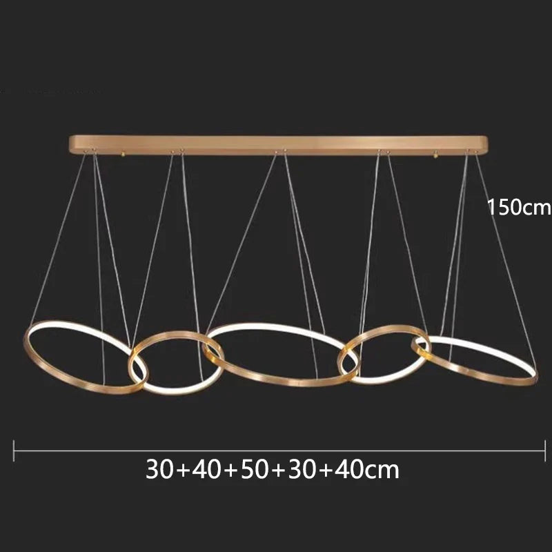 Afralia™ Modern Home Decor LED Pendant Light Chandeliers Indoor Lighting