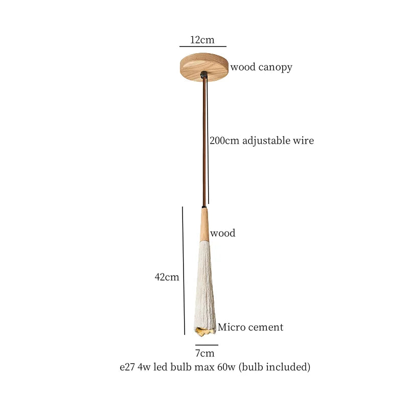 Afralia™ Bud Micro Cement LED Pendant Lamps: Modern Nordic Hanging Light for Home Decor