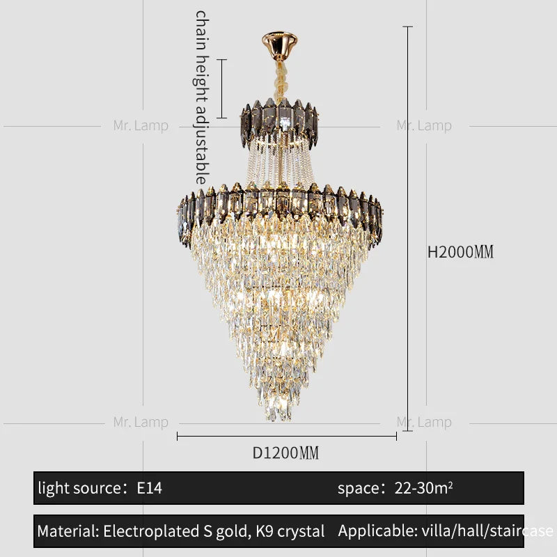 Afralia™ Postmodern Crystal Chandelier for Luxe Spaces