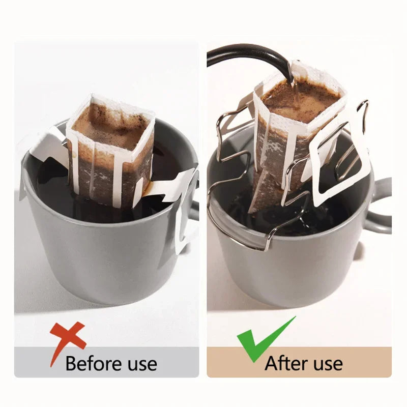 Afralia™ Stainless Steel Coffee Filter Holder Stand