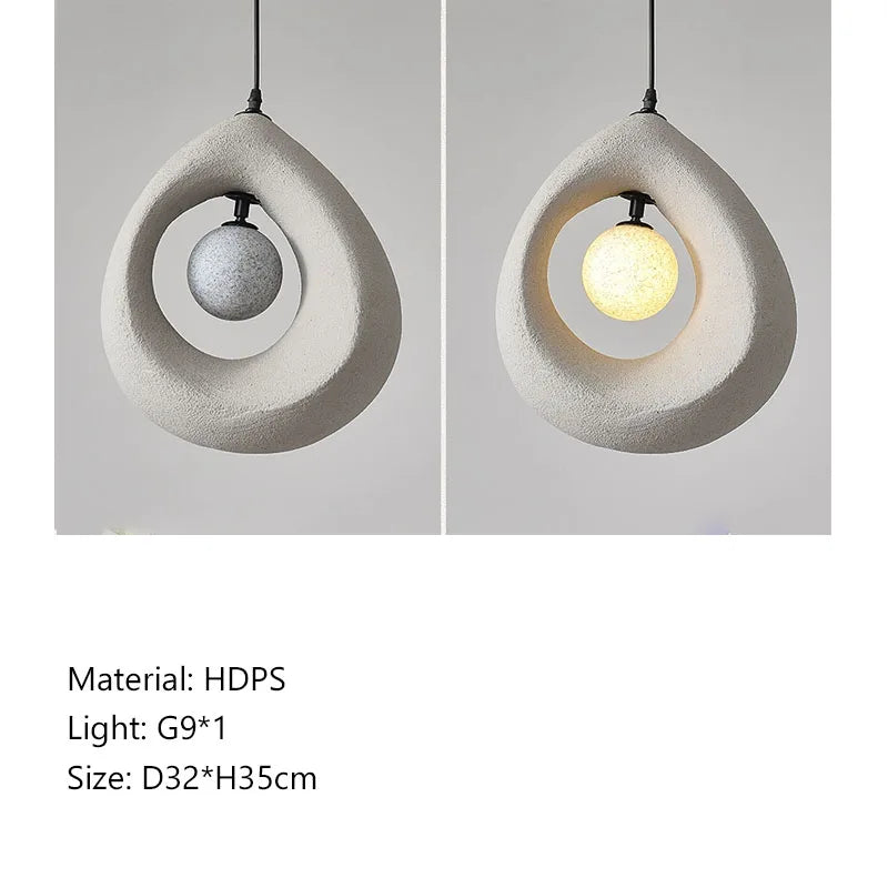 Afralia™ Nordic Wabi Sabi Pendant Lights for Stylish Dining Room and Bedroom Decor