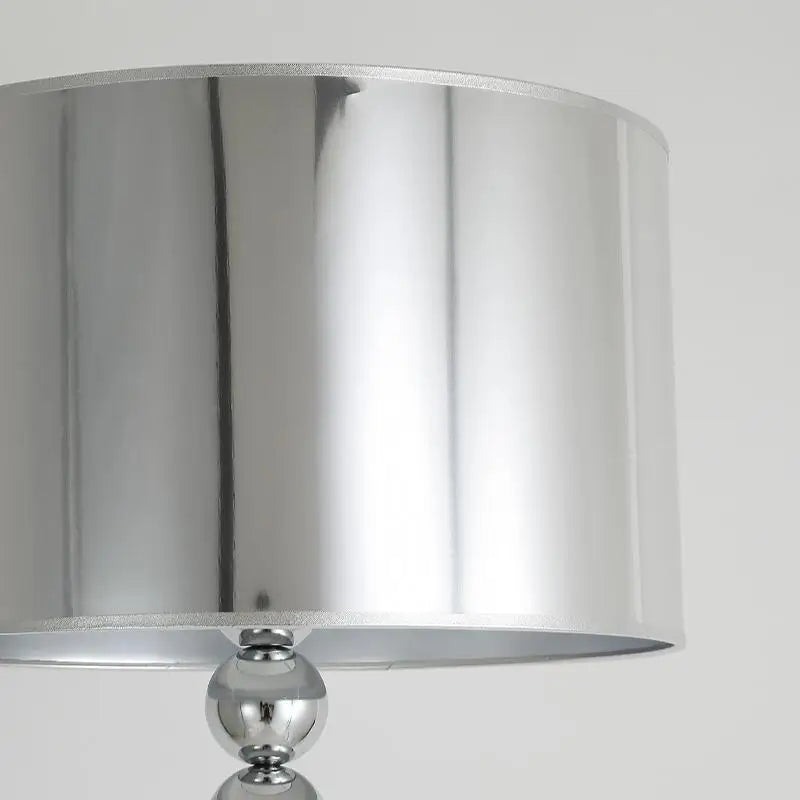 Afralia™ Retro Chrome Fabric Floor Lamp for Living Room Bedroom, Bauhaus Design LED Floor Light