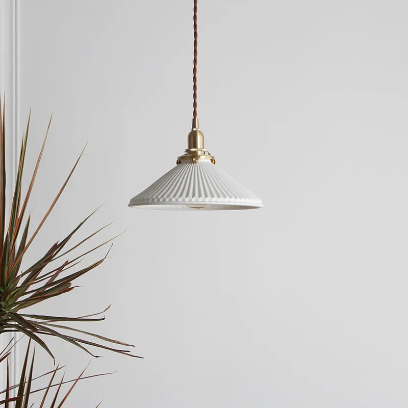Afralia™ Ceramic LED Pendant Light: Japanese Style, Nordic Design, Modern Living Room Hanging Lamp