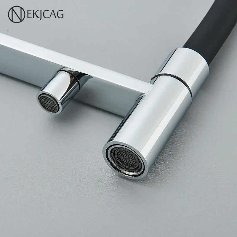 Afralia™ Chrome Water Filter Kitchen Faucet Rotatable Cold Hot Mixer Pure Drinking Water Tap