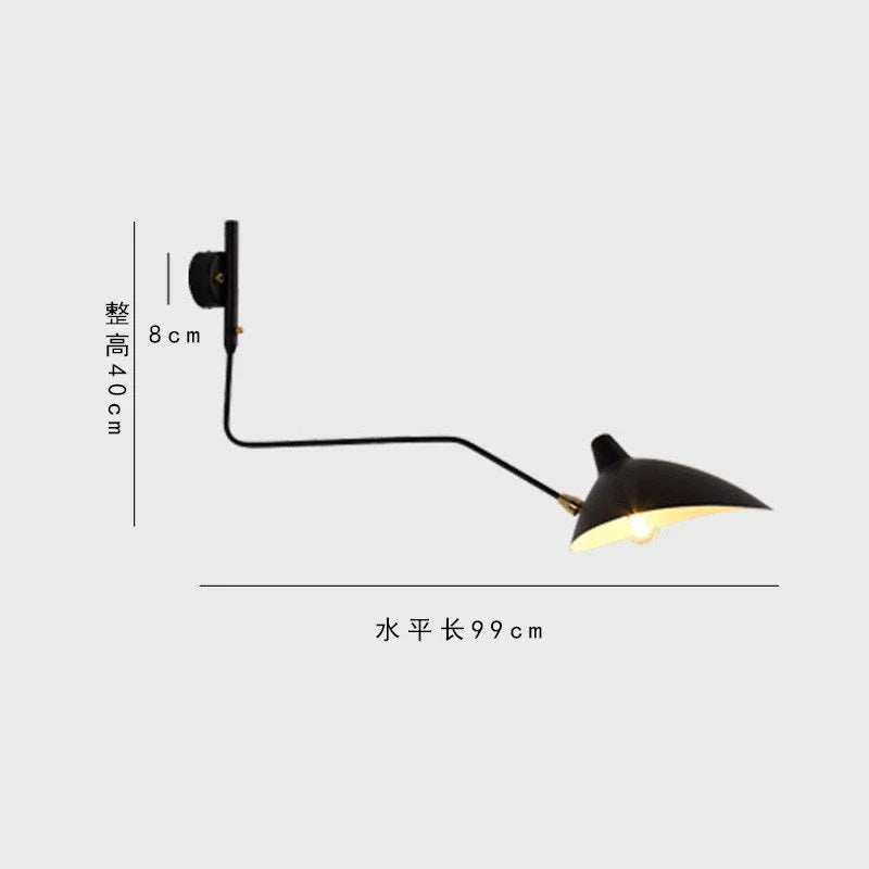 Afralia™ Black Serge Mouille Wall Lamp: Nordic Design, Creative Living Room Decor
