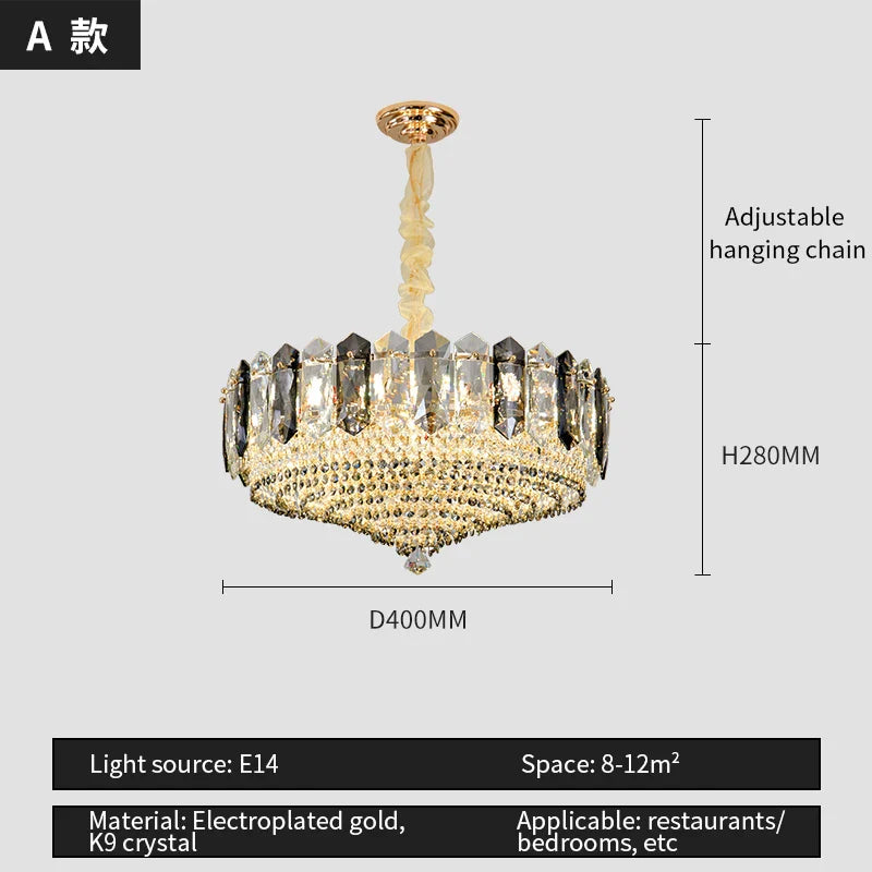 Afralia™ Crystal Light Chandelier: Modern Elegance for Living Room, Bedroom, Dining Room