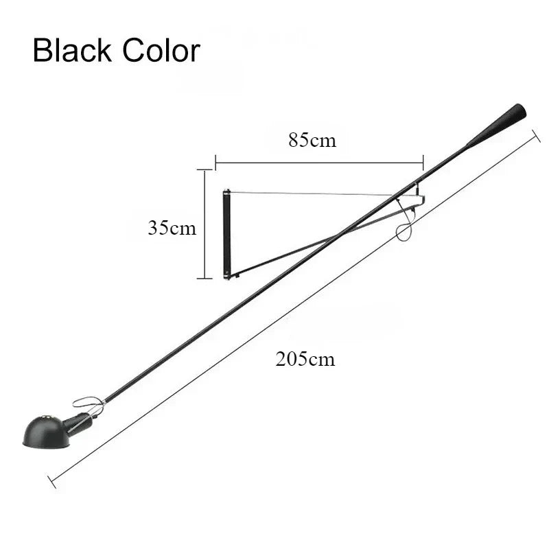 Afralia™ Rizzatto Art Scottish Adjustable LED Wall Lamp White Bedroom Decor