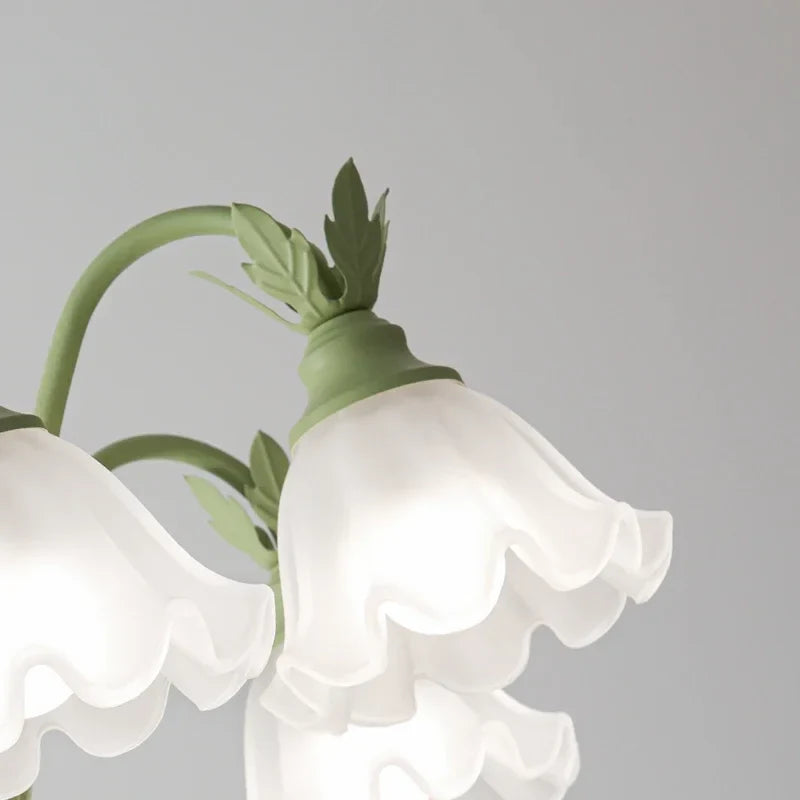 Afralia™ Orchid Glass Iron Art LED Pendant Lamp