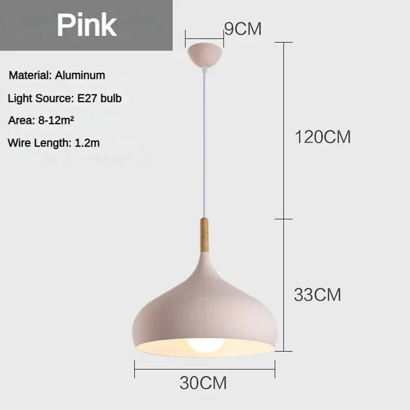 Afralia™ Nordic Macaroon Color Pendant Light LED Single Head Chandelier for Kitchen & Cafe