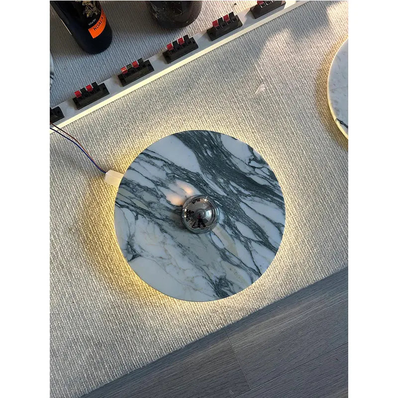 Afralia™ Nordic Marble Wall Lamp: Stylish LED Stone Lights for Bedroom and Corridor