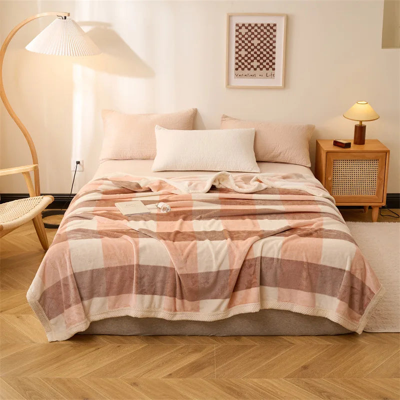 Afralia™ Japanese Milk Velvet Blanket: Soft, Thick, and Cozy for All Seasons