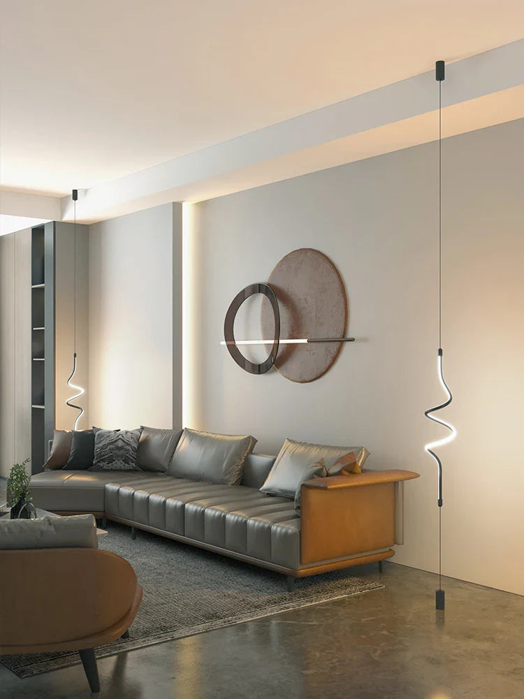 Afralia™ Geometric Line LED Floor Lamp: Modern Designer Interior Light for Living Room, Bedroom, Study