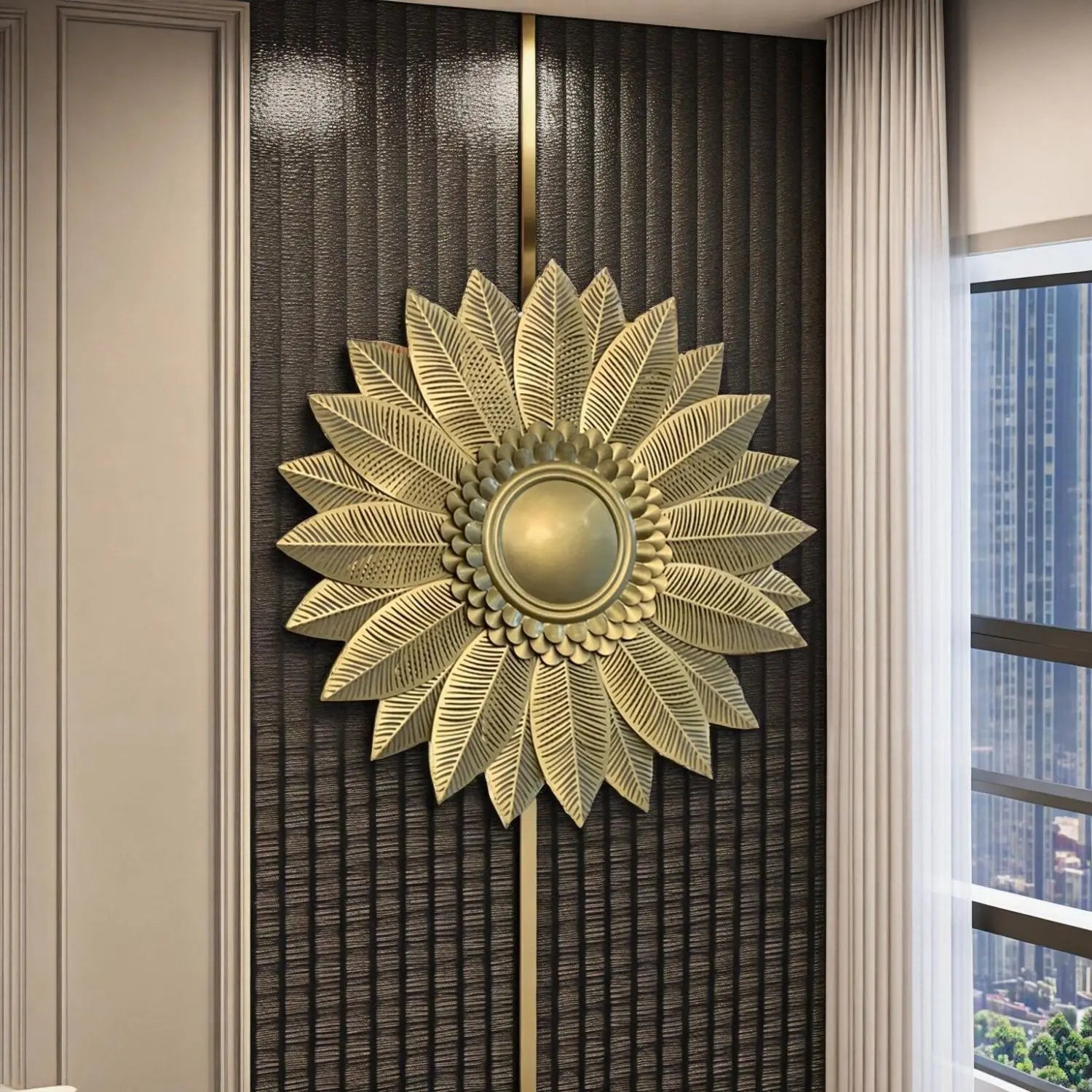 Afralia™ Porch Iron Sun Living Room Wall Hanging Soft Decoration Luxury Bed Picture