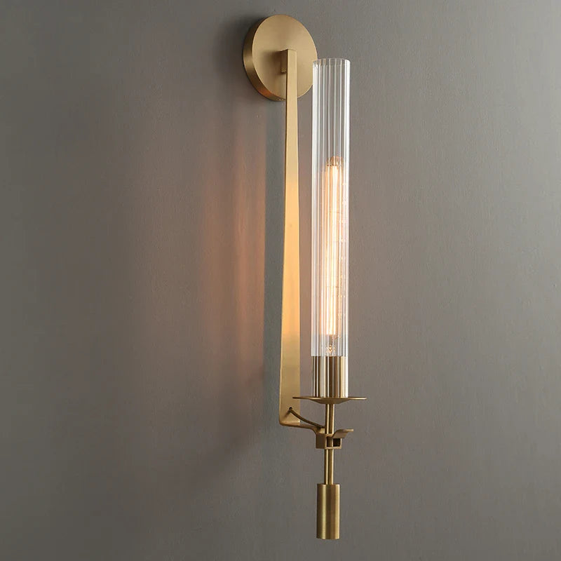 Afralia™ Gold Glass Wall Lamp: Modern Nordic Sconce for Living Room, Bedroom, Porch, Dining Decor