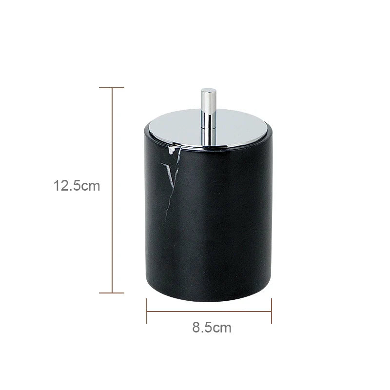 Afralia™ Nero Marquina Marble Bathroom Set - Luxury Bathroom Accessories