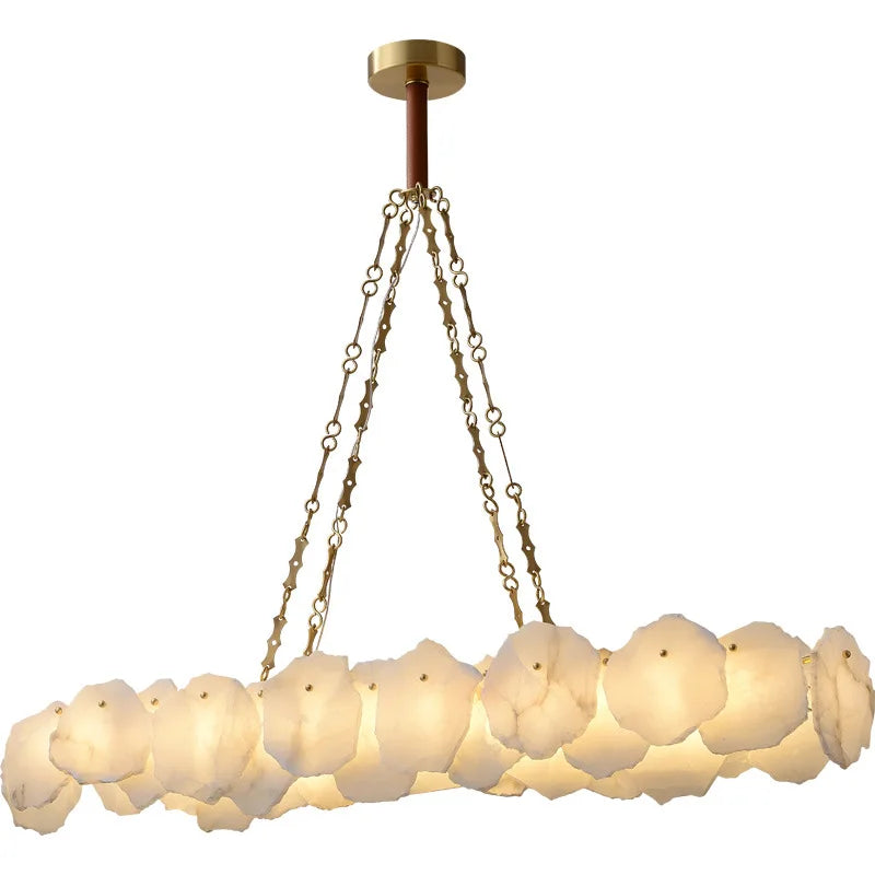 Afralia™ Marble Dining Room LED Chandelier - Luxury Home Decor Fixture