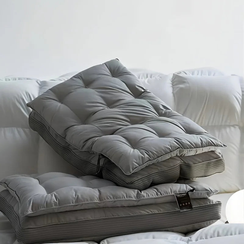 Afralia™ Double Layer Fiber Pillow: Soft & Fluffy Hotel Adult Neck Pillow for All Sleepers