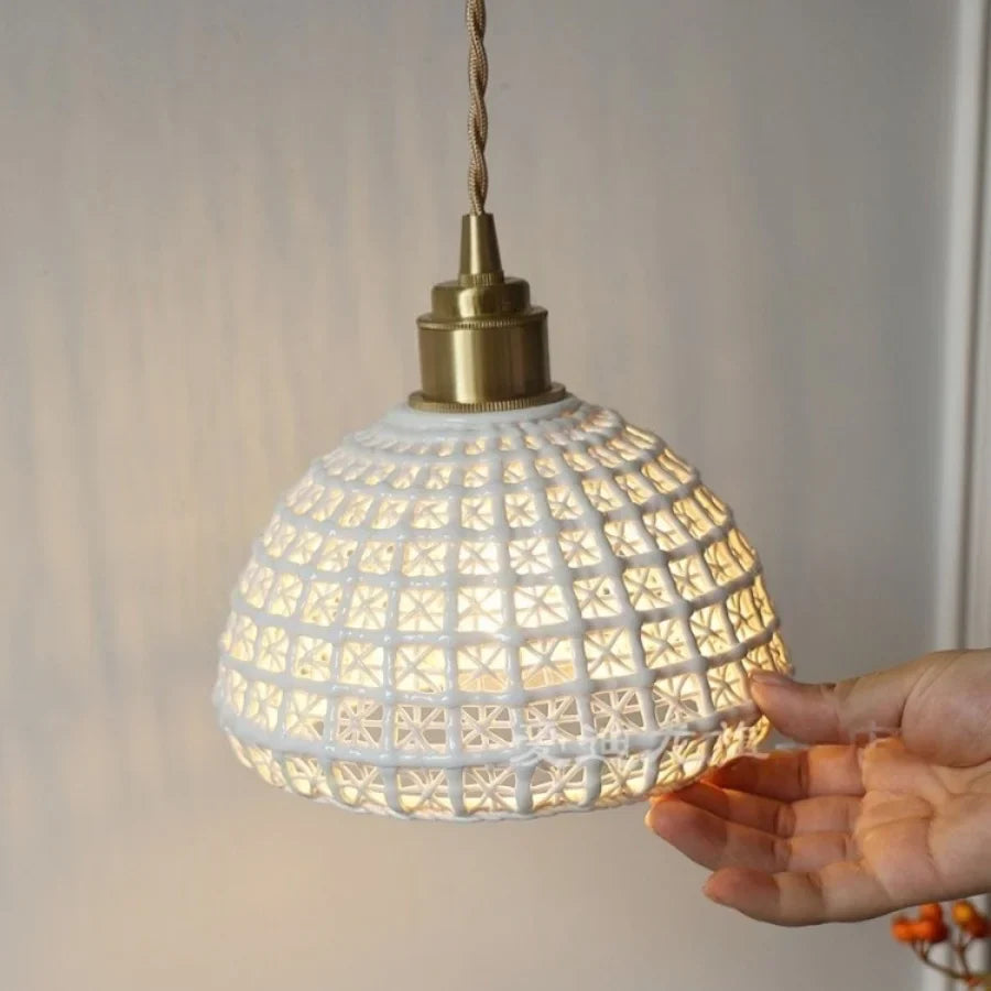 Afralia™ Ceramic LED Wall Lights with Pull Chain Switch for Restaurant and Bedside