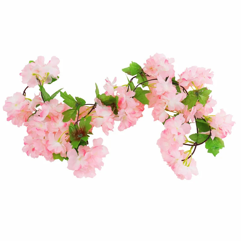 Afralia™ Cherry Blossom Vine Garland for Home and Wedding Decor