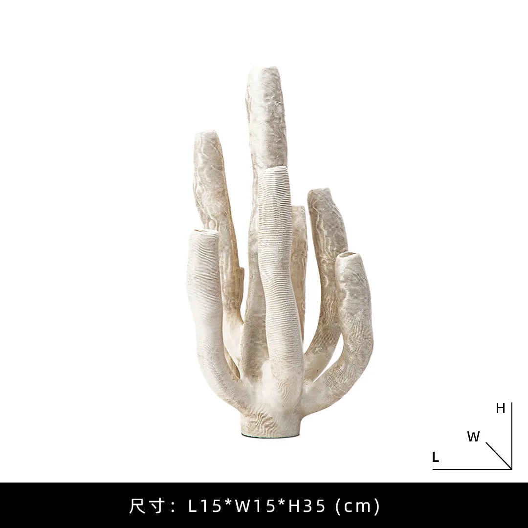 Afralia™ Coral Tree Resin Sculpture Home Decor Figurine & Handicrafts