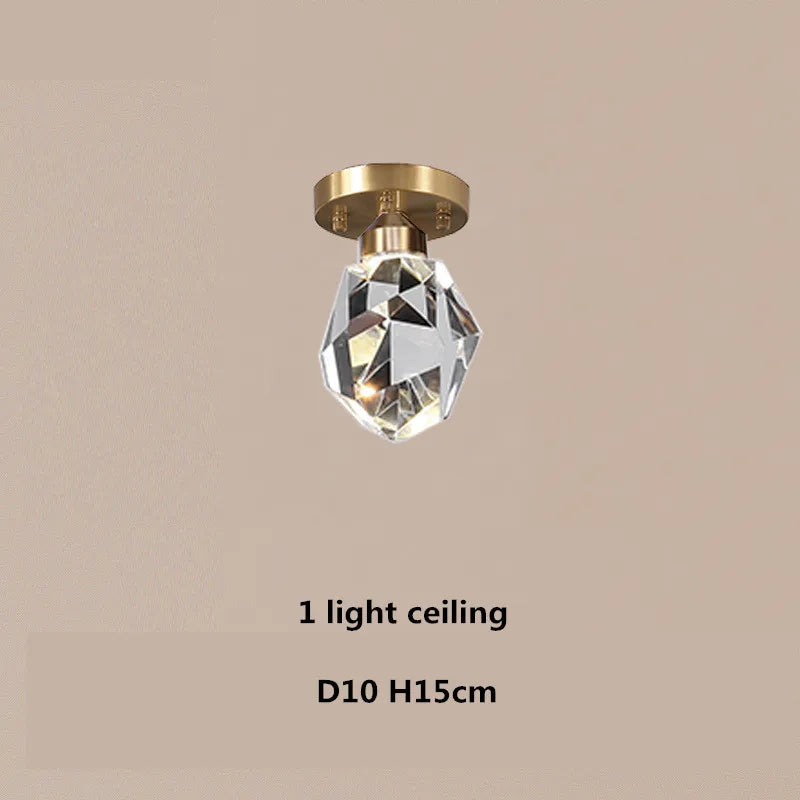 Afralia™ Luxury Copper LED Crystal Chandelier with Dimmable Lights