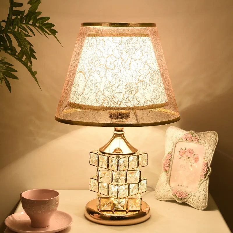 Afralia™ Crystal Table Lamp: Elegant European Style Home Decor and Wedding Gift