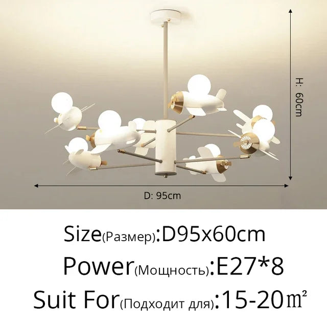 Afralia™ Helicopter Chandeliers: Indoor Hanging Lights for Kids' Bedrooms and Living Rooms