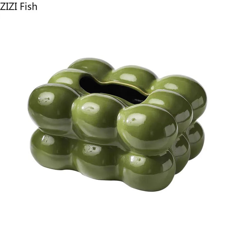 Afralia™ Cotton Candy Tissue Box Dining Table Holder - Removable Paper Towel Case