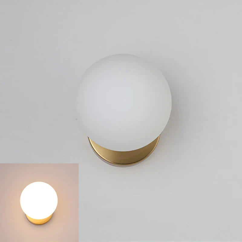 Afralia™ Glass Ball Wall Lamp: Modern Nordic Design for Bedroom, Living Room, Study & Aisle