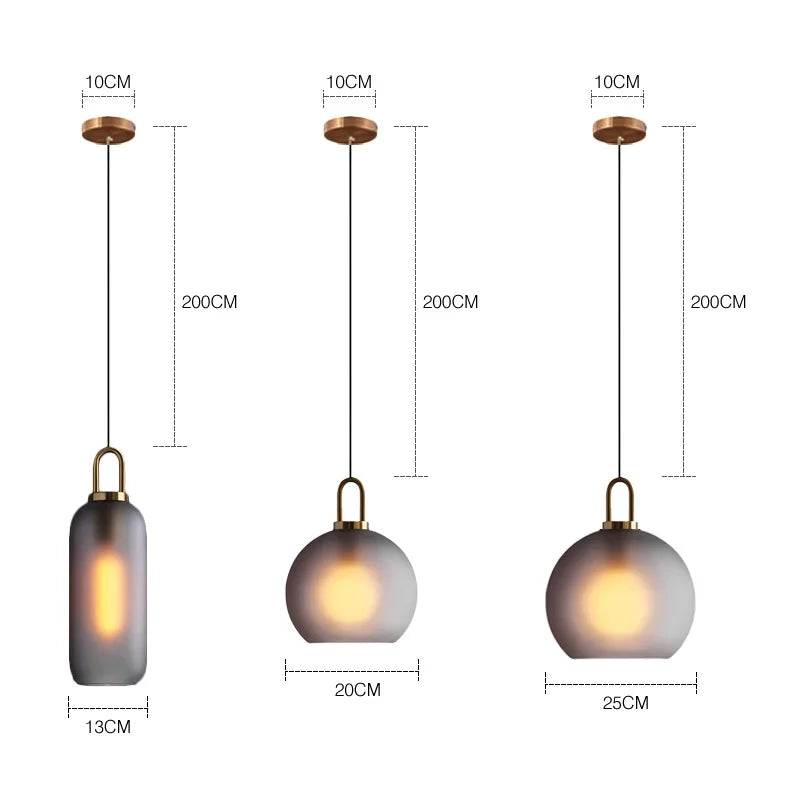 Afralia™ Nordic Glass Ball Pendant Light for Kitchen, Living Room, and Bedroom Luxe Decor