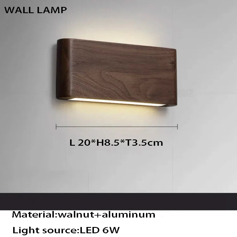 Afralia™ Long Chandelier Dining Table Ceiling Lamps Copper Walnut Kitchen Island LED Lighting