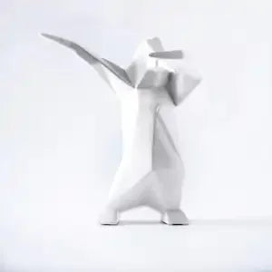 Afralia™ Penguin Geometric Ornament - Modern Minimalist Desktop Decoration