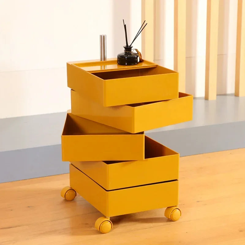 Afralia™ Rotating Side Cabinet Drawer Cosmetics Storage for Bedside, Sofa, or Locker