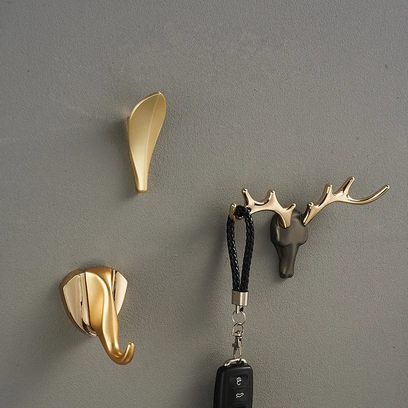 Afralia™ Brass Wall Mount Robe Hooks for Bathroom and Door - Towel, Hat, Coat Holder