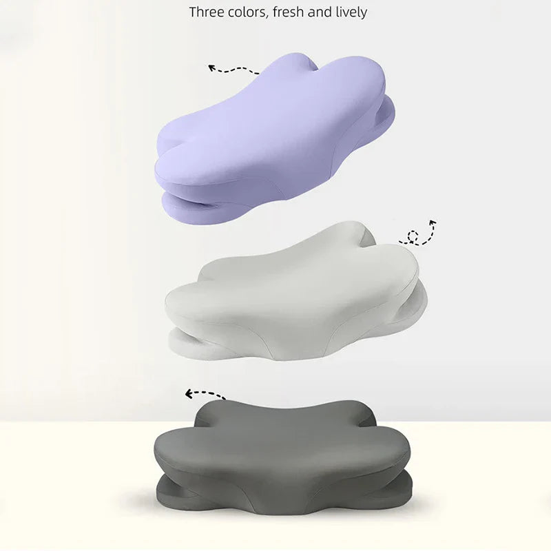 Afralia™ Memory Cotton Ice Silk Cervical Pillow for Home Sleep Aid and Body Support