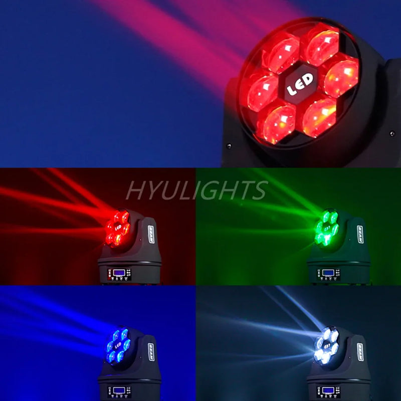 Afralia™ Mini LED Moving Head Light Beam with Bee Eye Effect