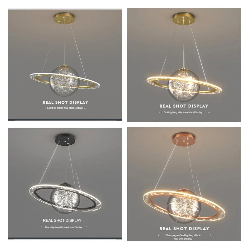 Afralia™ Golden Acrylic LED Chandelier for Luxury Interior Lighting