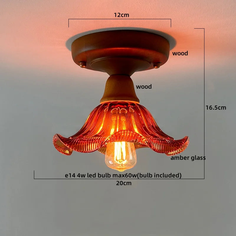 Afralia™ Colorful Glass LED Ceiling Lamp Modern Style Light Fixture