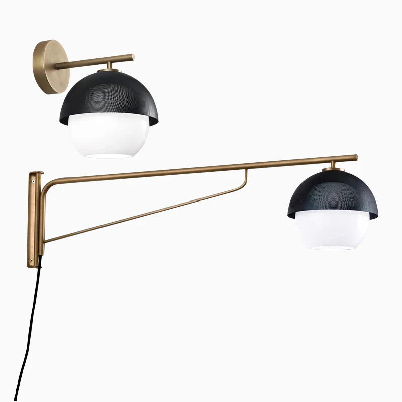 Afralia™ Long Arm Dimmable Wall Lamp: Modern Design, Easy Installation, Black Finish