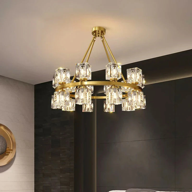 Afralia™ Crystal Chandelier for Living and Dining Room Lighting