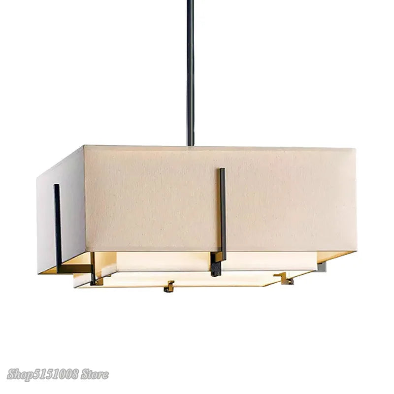 Afralia™ Chinese Cloth Art Pendant Lamp Modern Minimalist Living Room ceiling lamp.