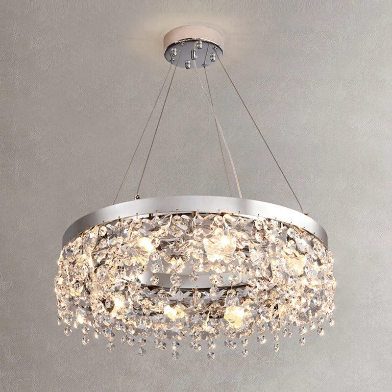 Afralia™ Crystal LED Chandelier: Modern Luxury Lighting for Living Room, Bedroom, and Restaurant