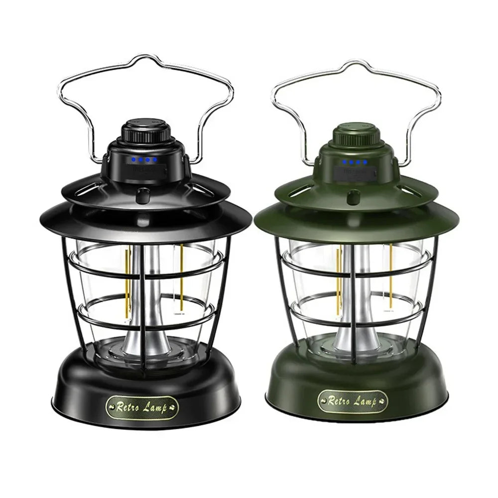 Afralia™ Vintage LED Lantern: Portable for Camping, Hiking, Emergency