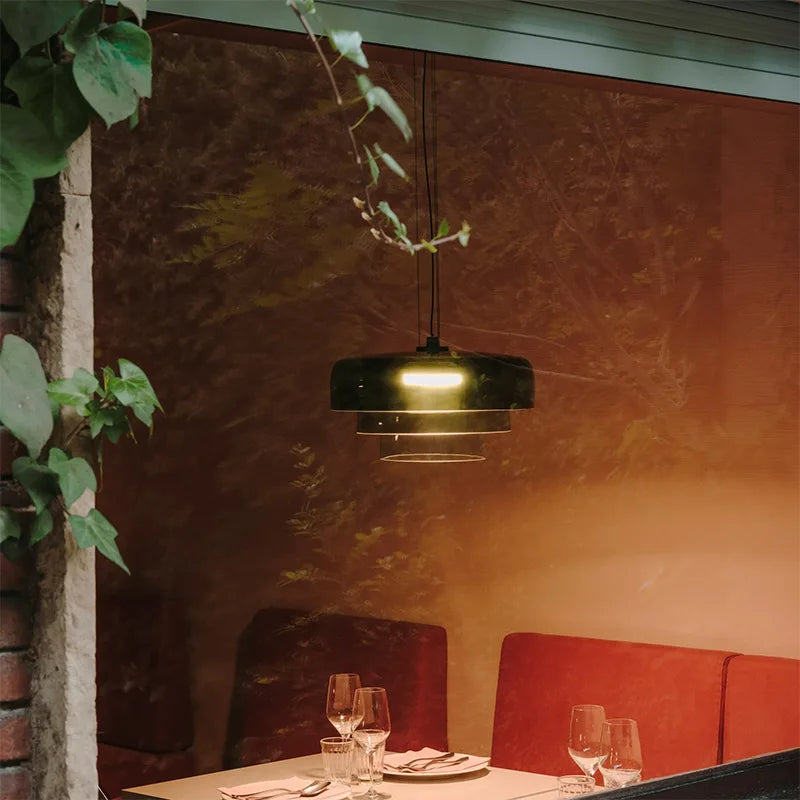 Afralia™ Nordic Glass LED Pendant Lights for Home Decor and Lighting