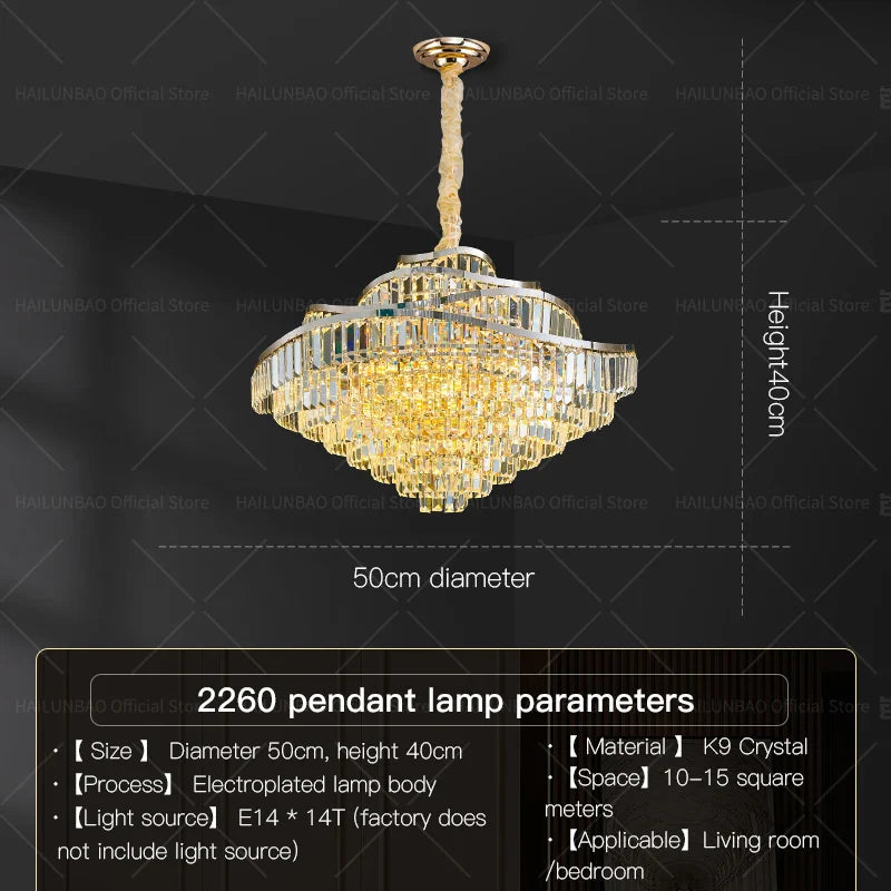 Afralia™ Crystal Chandelier LED Lighting for Luxury Living Room, Bedroom, Dining Room