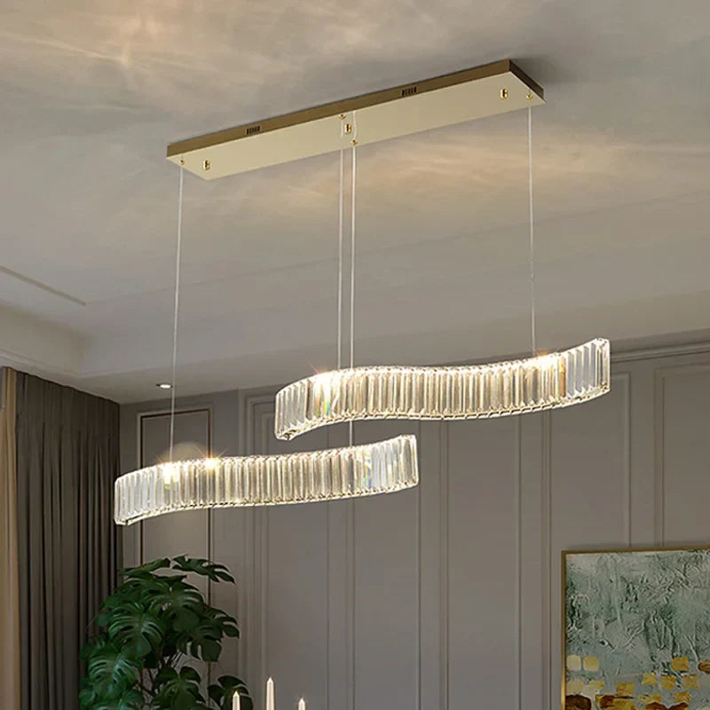 Afralia™ Crystal Chandelier: Stylish LED Lighting for Dining Room and Bar Decor