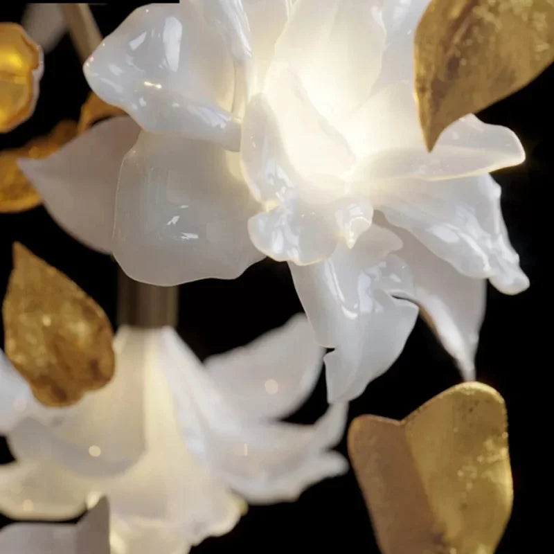 Afralia™ Crystal Flower Luxury Chandelier for Home Decor