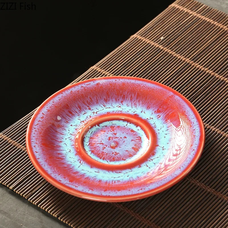 Colorful Porcelain Tea Cup & Saucer Set | Afralia™ Retro 150ml Coffee Mug